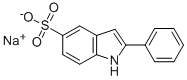 2-苯基吲哚-5-磺酸钠 结构式
