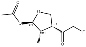 Ethanone, 1-[5-(acetyloxy)tetrahydro-4-methyl-3-furanyl]-2-fluoro-, (3alpha,4alpha,5beta)- (9CI) 结构式