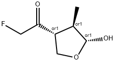 Ethanone, 2-fluoro-1-(tetrahydro-5-hydroxy-4-methyl-3-furanyl)-, (3alpha,4beta,5alpha)- (9CI) 结构式