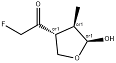 Ethanone, 2-fluoro-1-(tetrahydro-5-hydroxy-4-methyl-3-furanyl)-, (3alpha,4beta,5beta)- (9CI) 结构式