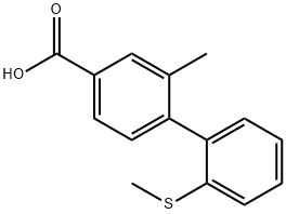 2-甲基-2'-(甲硫基)-[1,1'-联苯]-4-羧酸 结构式