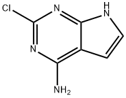 2-氯-7H-吡咯并[2,3-D]嘧啶-4-胺 结构式