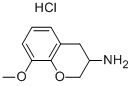 8-甲氧基-3,4-二氢-2H-1-苯并吡喃-3-胺盐酸盐 结构式
