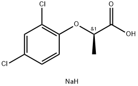 sodium (R)-2-(2,4-dichlorophenoxy)propionate 结构式