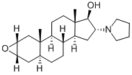 (2α,3α,5α，16β,17β)-2,3-环氧-16-(1-吡咯烷)-雄甾烷-17-醇 结构式