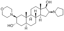 (2b,3a,5a,16b,17b)-2-(4-吗啉基)-16-(1-吡咯烷基)雄甾烷-3,17-二醇 结构式