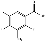 3-氨基-2,4,5-三氟苯甲酸 结构式
