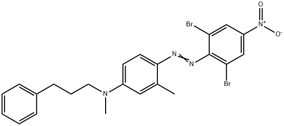 N-[4-[(2,6-Dibromo-4-nitrophenyl)azo]-3-methylphenyl]-N-methylbenzenepropanamine 结构式