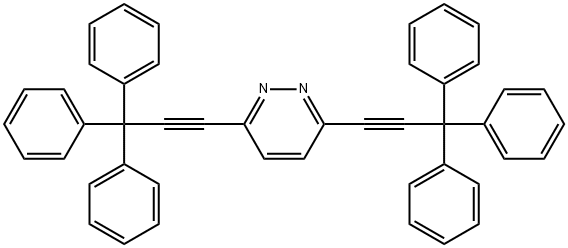 3,6-bis(3,3,3-triphenylpropynyl)pyridazine 结构式