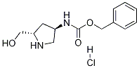 ((3R,5S)-5-(羟甲基)吡咯烷-3-基)氨基甲酸苄酯盐酸盐 结构式