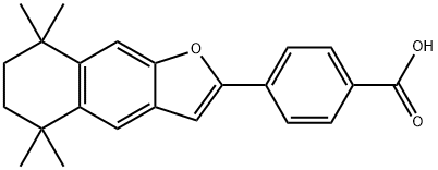4-[(5,6,7,8-Tetrahydro-5,5,8,8-tetramethylnaphtho[2,3-b]furan)-2-yl]benzoic acid 结构式