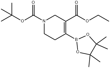 N-Boc-1,2,5,6-四氢吡啶-4-硼酸频哪醇酯-3-甲酸乙酯 结构式