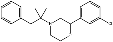 4-TERT-BUTYL-2-(3-CHLOROPHENYL)-2-(PHENYLETHYL)-MORPHOLINE 结构式