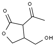 2(3H)-Furanone, 3-acetyldihydro-4-(hydroxymethyl)- (9CI) 结构式