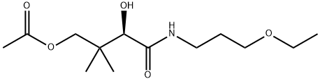 (2R)-4-Acetoxy-N-(3-ethoxypropyl)-2-hydroxy-3,3-dimethylbutanamide 结构式