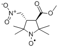 trans-3-Methoxycarbonyl-2,2,5,5-tetramethyl-4-nitromethyl-pyrrolidin-1-oxyl 结构式