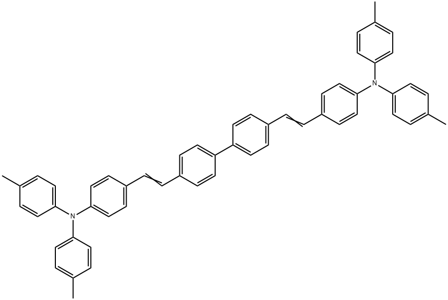 4,4'-双[4-(二对甲苯基氨基)苯乙烯基]联苯 结构式