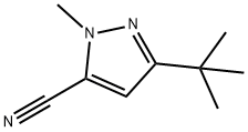 3-(叔丁基)-1-甲基-1H-吡唑-5-腈 结构式