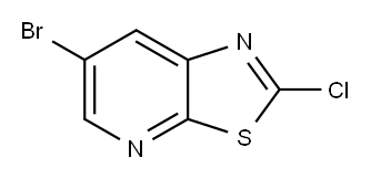 6-溴-2-氯噻唑并[5,4-B]吡啶 结构式