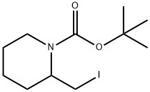 2-(碘甲基)-1-哌啶甲酸叔丁酯 结构式