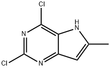 2,4-二氯-6-甲基-5H-吡咯并[3,2-D]嘧啶 结构式