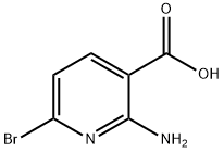2-氨基-6-溴-3-吡啶羧酸 结构式