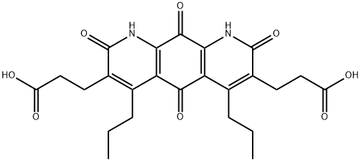 1,2,5,8,9,10-Hexahydro-2,5,8,10-tetraoxo-4,6-dipropylpyrido[3,2-g]quinoline-3,7-dipropanoic acid 结构式