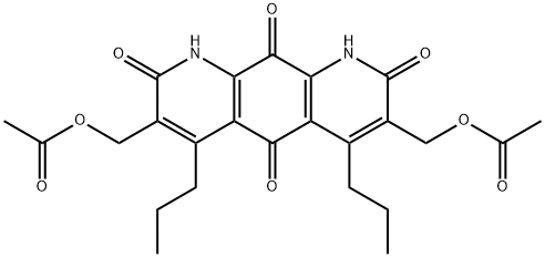 3,7-Bis[(acetyloxy)methyl]-4,6-dipropylpyrido[3,2-g]quinoline-2,5,8,10(1H,9H)-tetrone 结构式