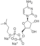 CYTIDINE-5'-DIPHOSPHO-DIMETHYLAMINOETHANOL SODIUM SALT 结构式