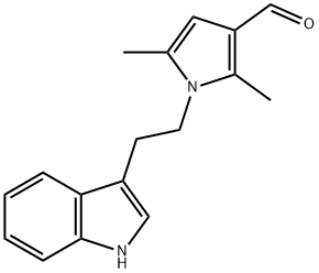 1-[2-(1H-INDOL-3-YL)-ETHYL]-2,5-DIMETHYL-1H-PYRROLE-3-CARBALDEHYDE 结构式