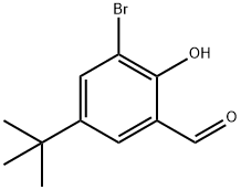 3-溴-5-叔丁基-2-羟基苯甲醛 结构式