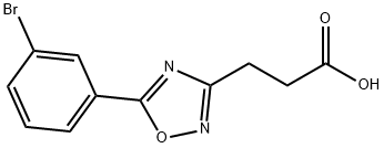 3-[5-(3-broMophenyl)-1,2,4-oxadiazol-3-yl]propanoic acid 结构式