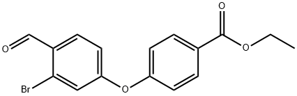 4-(3-溴-4-甲酰基苯氧基)苯甲酸乙酯 结构式