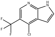 4-CHLORO-5-(TRIFLUOROMETHYL)-1H-PYRROLO[2,3-B]PYRIDINE 结构式