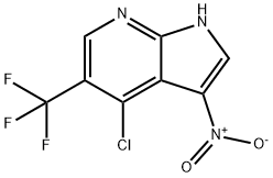 4-氯-3-硝基-5-(三氟甲基)-1H-吡咯并[2,3-B]吡啶 结构式