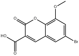 6-溴-8-甲氧基-2-氧代-2H-色烯-3-羧酸 结构式