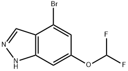 1H-indazole, 4-broMo-6-(difluoroMethoxy)- 结构式