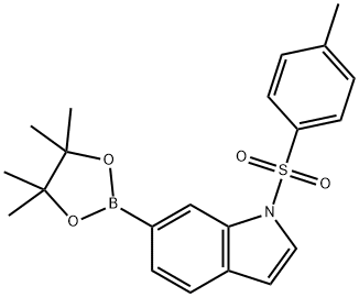 1-[(4-Methylbenzene)sulfonyl]-6-(tetramethyl-1,3,2-dioxaborolan-2-yl)-1H-indole 结构式