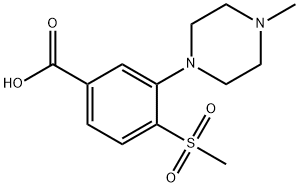 3-(4-甲基-1-哌嗪基)-4-甲砜基苯甲酸 结构式