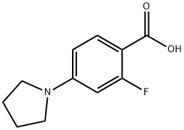 2-氟-4-(1-吡咯烷基)苯甲酸 结构式