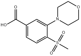 3-(4-吗啉基)-4-甲砜基苯甲酸 结构式