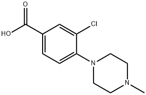 3-氯-4-(4-甲基-1-哌嗪基)苯甲酸 结构式