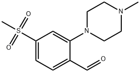 2-(4-甲基-1-哌嗪基)-4-甲砜基苯甲醛 结构式