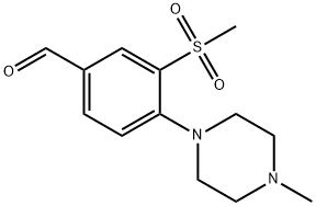 3-甲砜基-4-(4-甲基-1-哌嗪基)苯甲醛 结构式