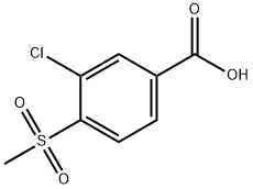 3-氯-4-甲砜基苯甲酸 结构式