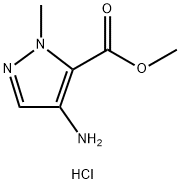 4-氨基-1-甲基-1H-吡唑-5-羧酸甲酯盐酸盐 结构式