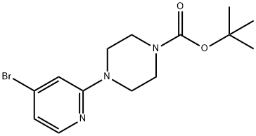 TERT-BUTYL 4-(4-BROMOPYRIDIN-2-YL)PIPERAZINE-1-CARBOXYLATE 结构式