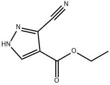 5 -氰基-1H -吡唑-4-羧酸乙酯 结构式