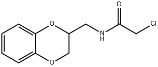 2-氯-N-(2,3-二氢-1,4-苯并二噁英-2-基甲基)乙酰胺 结构式