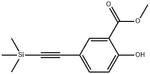 Methyl 2-hydroxy-5-[2-(trimethylsilyl)ethynyl]-benzenecarboxylate 结构式